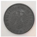 1942 Nazi Germany Five Reichspfennig Coin