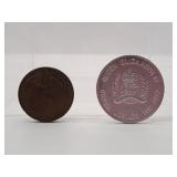 1939 Canada Royal Visit Medallion and 1977