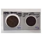 1850 Bank of Upper Canada Penny and Very Fine New