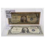 Pair of 1957 U.S.A. One Dollar Silver