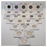 Twenty Five Canada Nickels. Various Years Between