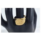 10K Signet Ring. Size 10.5