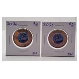 Pair of  Brilliant Uncirculated 2026 Canada 50th