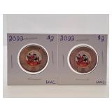 Pair of Uncirculated 2022 Canada 50th Anniversary