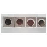 1968, 1969, 1970 and 1971 Canada One Dollar Coins