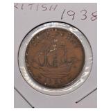 1938 British Half Penny
