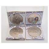 One Commemorative Queen Elizabeth Medal and Three