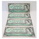 Four in a Row Choice Uncirculated 1967 Canada One