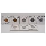 Eight Uncirculated Canada Nickels. Various Years