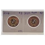 Pair of 2023 Canada Two Dollar Coins Honoring the