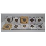 Ten U.S.A. Nickles. Various Years Between 1916