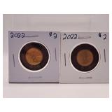 Pair of 2022 Canada "Black" Two Dollar Coins