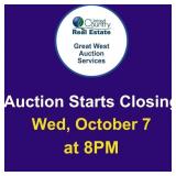 Auction begins to close Wednesday, October 7,