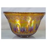 Vintage Carnival Glass Grapevine Punch Bowl