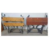 2 adjustable folding workbenches black and Decker