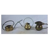 Trio of Brass Watering Cans