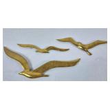 Vintage Bird's in Flight Brass Birds