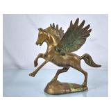 Vintage Brass Pegasus Figurine - 7'H