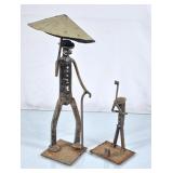 Railroad Tye Folk Art Sculptures - Tallest is