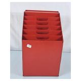 Red Metal File Organizer