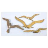 Vintage 'Birds in Flight' Brass Wall Decor