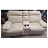 Modern reclining theater seats with center