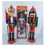 Beautiful Pair of 20'H Wood Nutcrackers