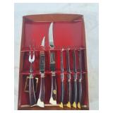 Vintage Pierre Alain Stainless Steel Carving Set