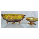 Carnival Glass Pedestal Bowls