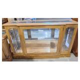Mirrored oak curio / display cabinet