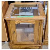 Lovely oak side table / display case
