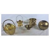 Vintage Brass Baskets & Containers