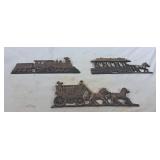 W & A RR Vintage Train Wall Plaque, Horse and