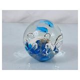 Gorgeous Glass Dolphin Paper Weight