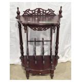 Vintage Victorian-style mahogany Canterbury or