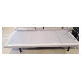 Single sized Low profile tempur-pedic bed frame.