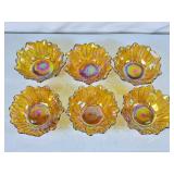 Vintage Indiana Carnival Glass Sunflower Bowls -