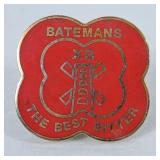 Vintage Bateman's XB Bitter Beer Pump Badge