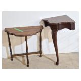 Half moon table and corner table