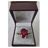 Sterling Silver 925  Ruby tested  Ring