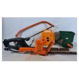 Pair of Hedge Trimmers, Extension Cord on Reel,