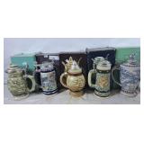 Five Vintage Steins in Original Box's