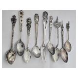 Sterling Silver Spoons all signed 73 grams