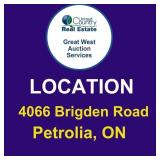 Location: 4066 Brigden Rd Petrolia, ON