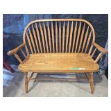 Oak hallway bench