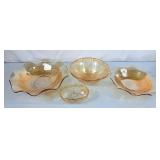 Vintage Jeannette Marigold Carnival Glass Fruit