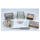 Franklin Mint Letter Opener, Glass & Pewter