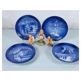 Trio of Hummel Figurines & Royal Copenhagen