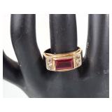 Gorgeous 10K ring with 2 tested diamonds and