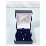 Sterling chain and sterling pendant with 1 tested